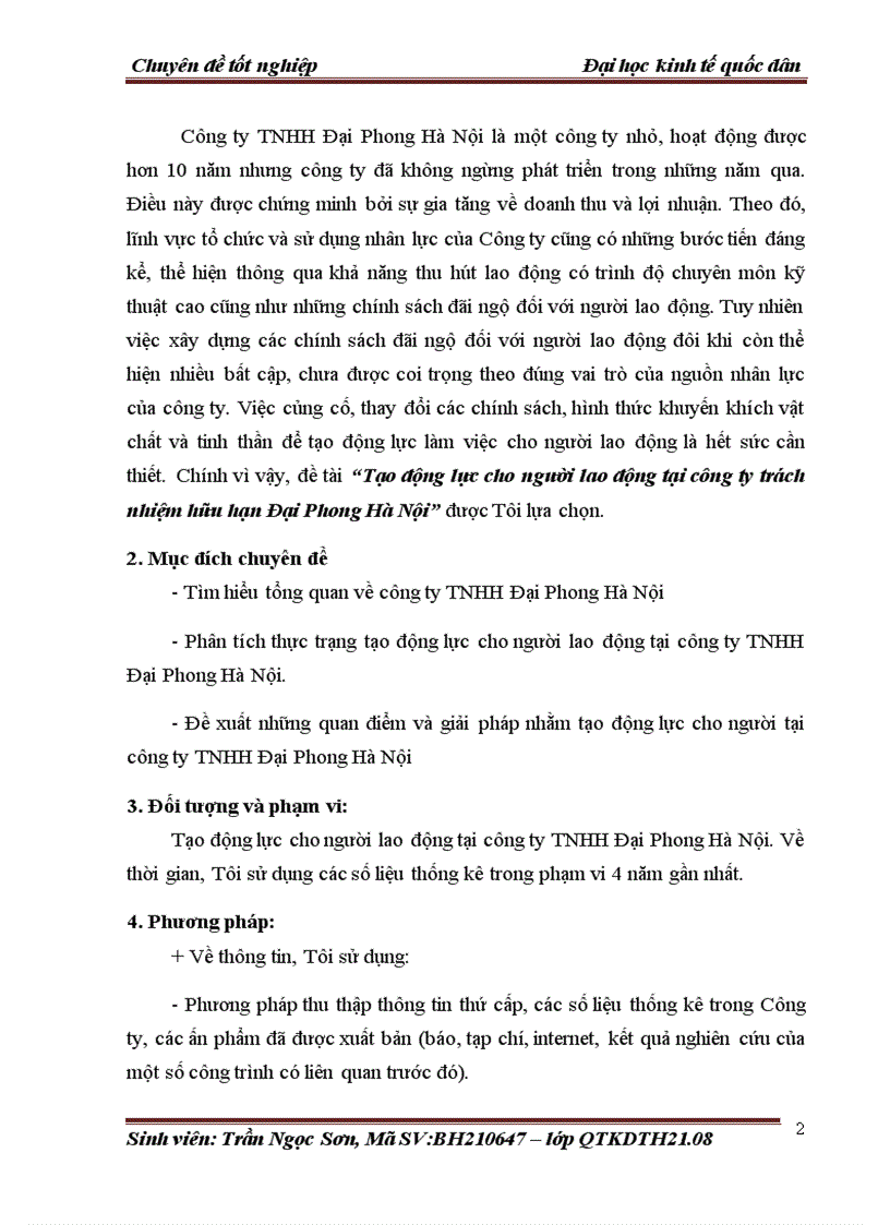 image for page Tạo động lực cho người lao động tại công ty trách nhiệm hữu hạn Đại Phong Hà Nội