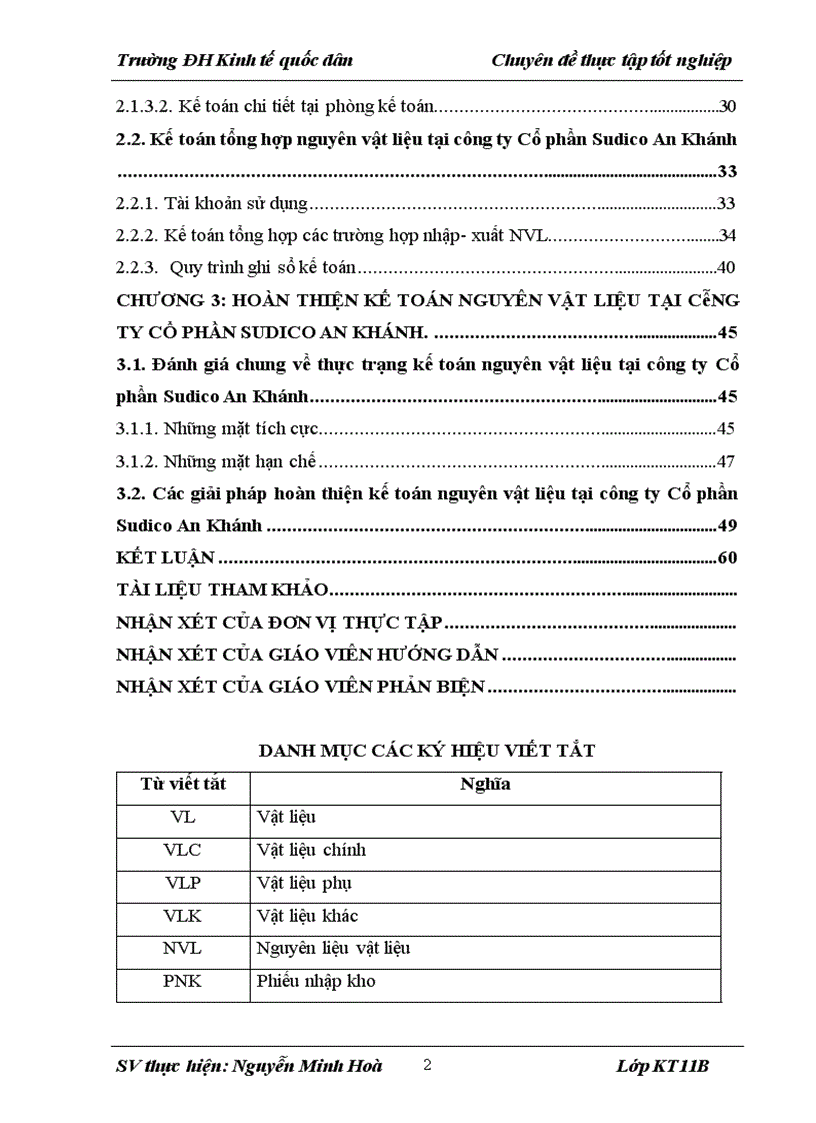 Hoàn thiện kế toán nguyên vật liệu tại Công ty Cổ phần SUDICO An Khánh