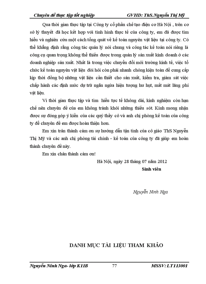 image for page Hoàn thiện kế toán nguyên vật liệu tại Công ty Cổ phần Chế tạo Điện cơ Hà Nội