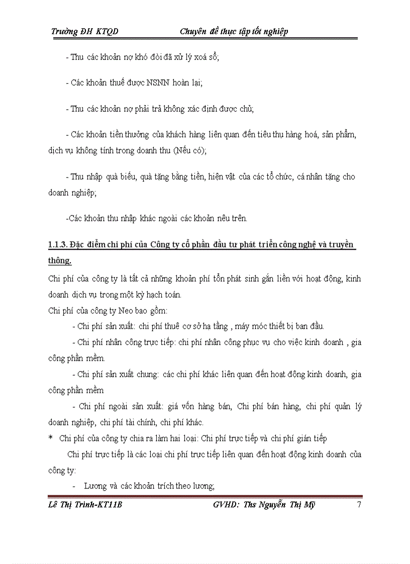image for page Hoàn thiện kế toán doanh thu chi phí và xác định kết quả kinh doanh tại Công ty cổ phần đầu tư phát triển công nghệ và truyền thông 1