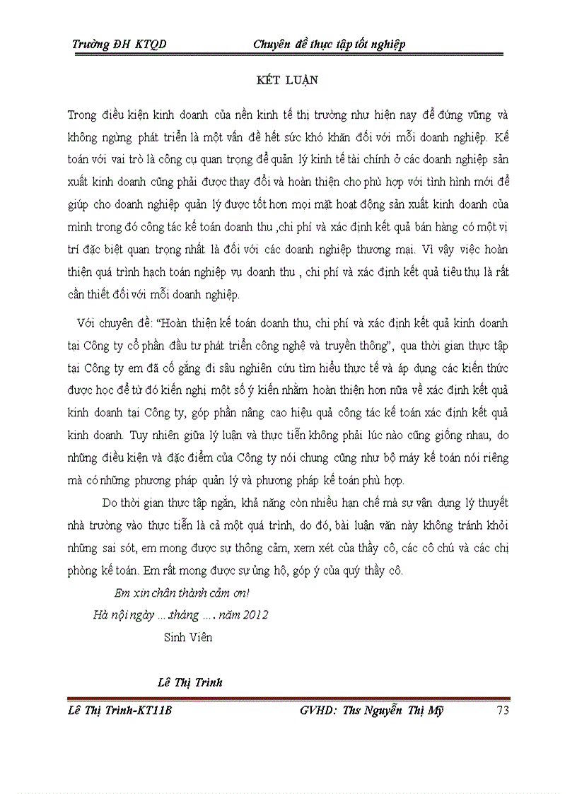 image for page Hoàn thiện kế toán doanh thu chi phí và xác định kết quả kinh doanh tại Công ty cổ phần đầu tư phát triển công nghệ và truyền thông 1