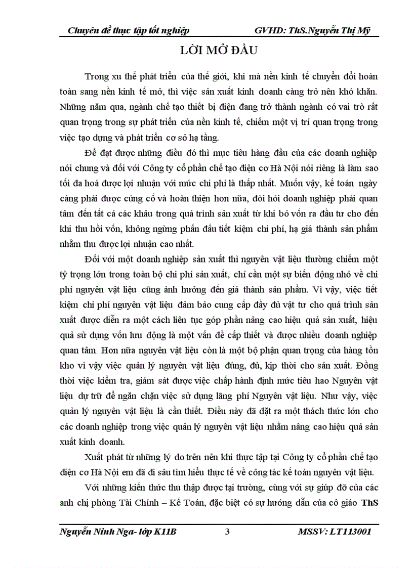 image for page Hoàn thiện kế toán nguyên vật liệu tại Công ty Cổ phần Chế tạo Điện cơ Hà Nội 1