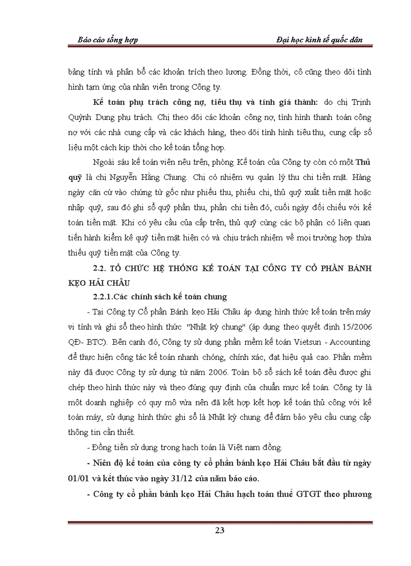 image for page Tổ chúc bộ máy kế toán tại công ty cổ phần bánh kẹo HẢI CHÂU 1