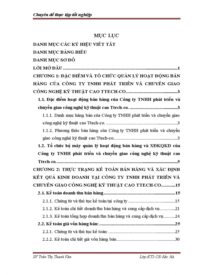 image for page Kế toán bán hàng và xác định kết quả kinh doanh của công ty TNHH phát triển và chuyển giao công nghệ kỹ thuật cao TTech co