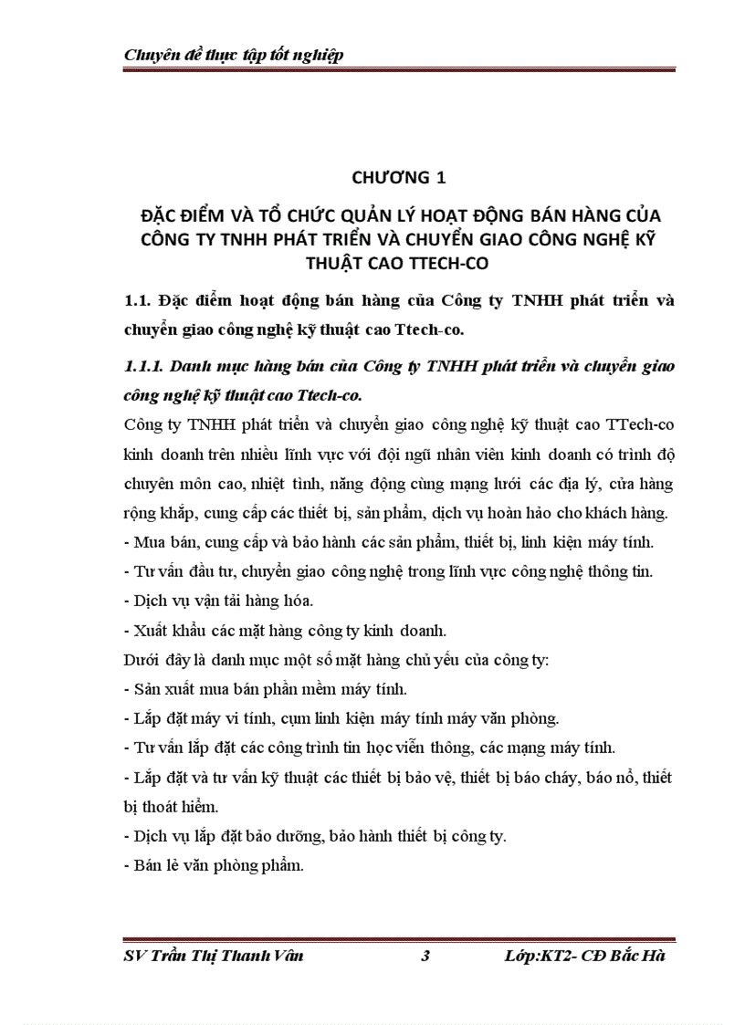image for page Kế toán bán hàng và xác định kết quả kinh doanh của công ty TNHH phát triển và chuyển giao công nghệ kỹ thuật cao TTech co