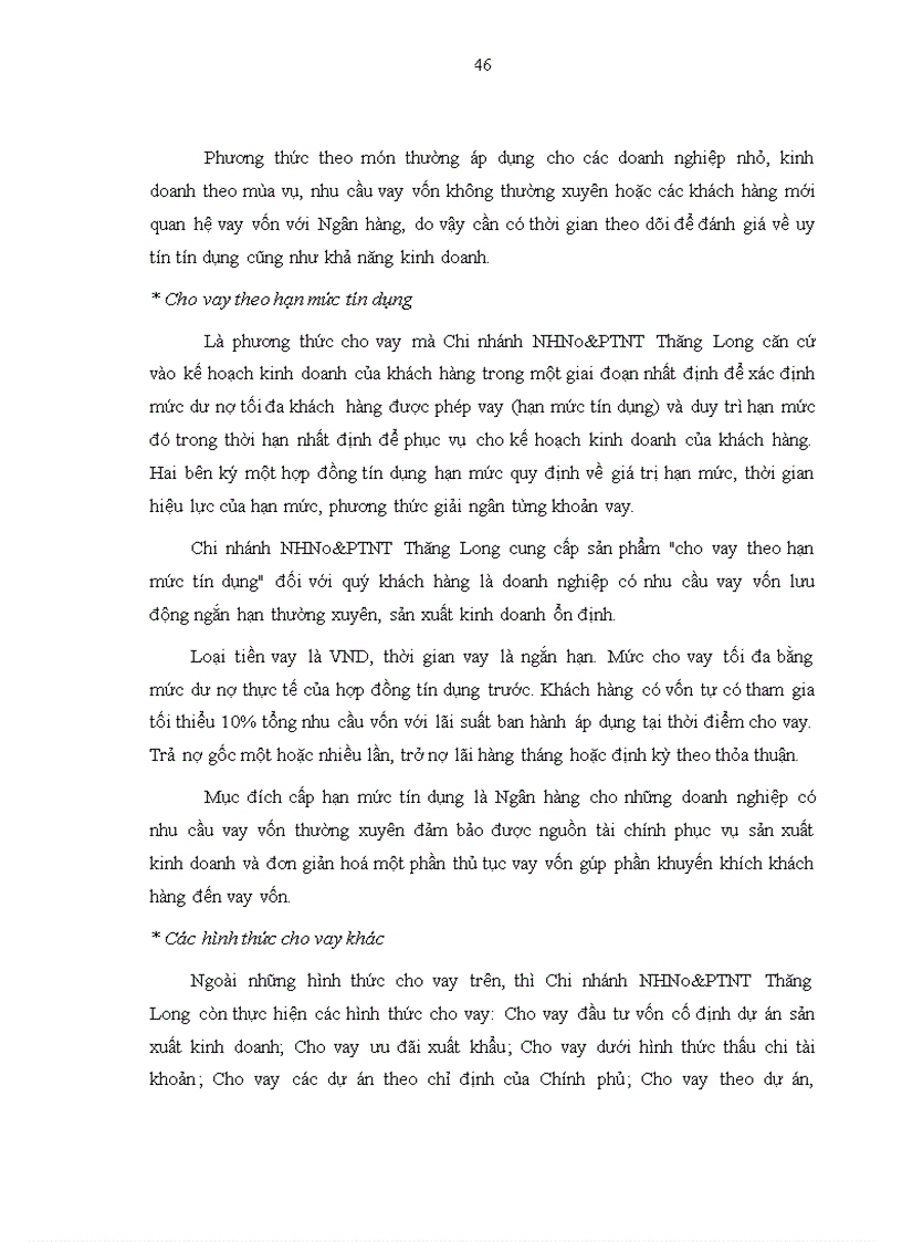 image for page Nâng cao chất lượng tín dụng Doanh nghiệp nhỏ và vừa tại Chi nhánh Ngân hàng Nông nghiệp và Phát triển Nông thôn Thăng Long