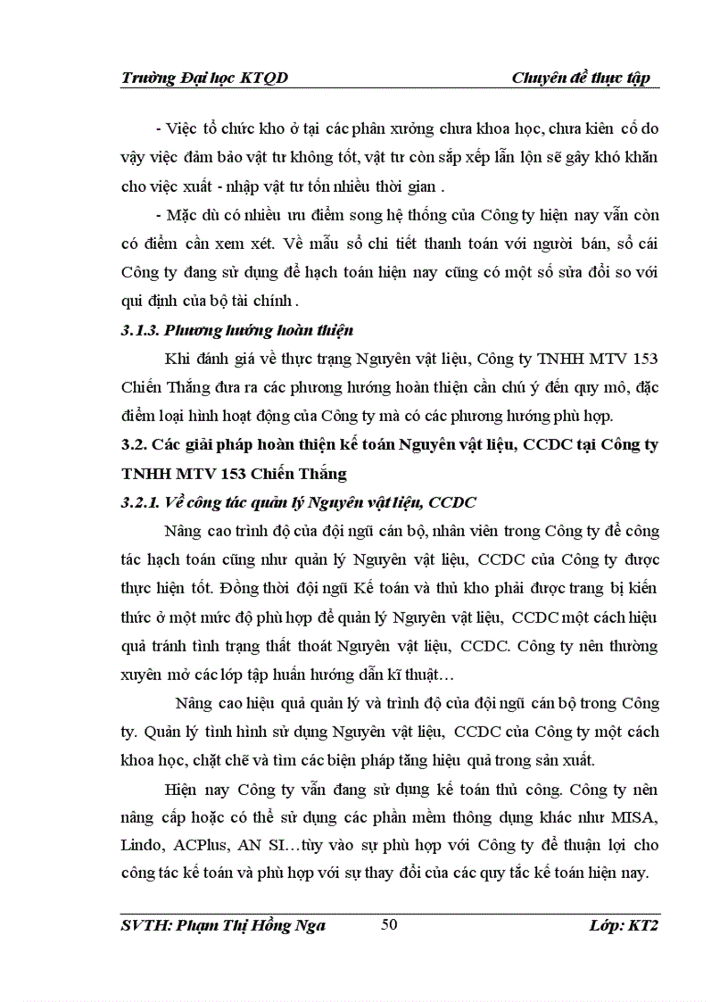 image for page Hoàn thiện Kế toán nguyên vật liệu và công cụ dụng cụ tại Công ty trách nhiệm hữu hạn một thành viên 153 Chiến Thắng Nhà máy Z 153