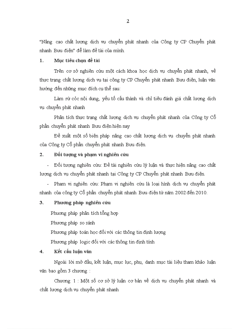 image for page Nâng cao chất lượng dịch vụ chuyển phát nhanh của Công ty CP Chuyển phát nhanh Bưu điện