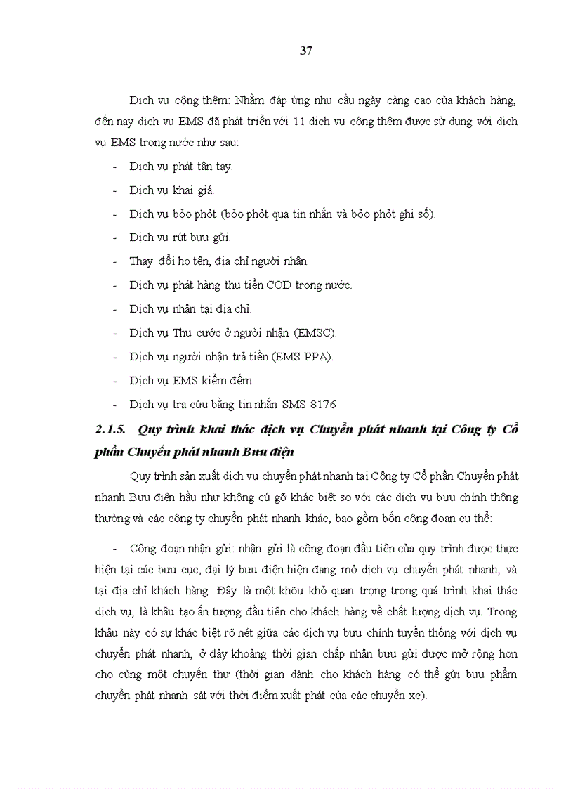 image for page Nâng cao chất lượng dịch vụ chuyển phát nhanh của Công ty CP Chuyển phát nhanh Bưu điện