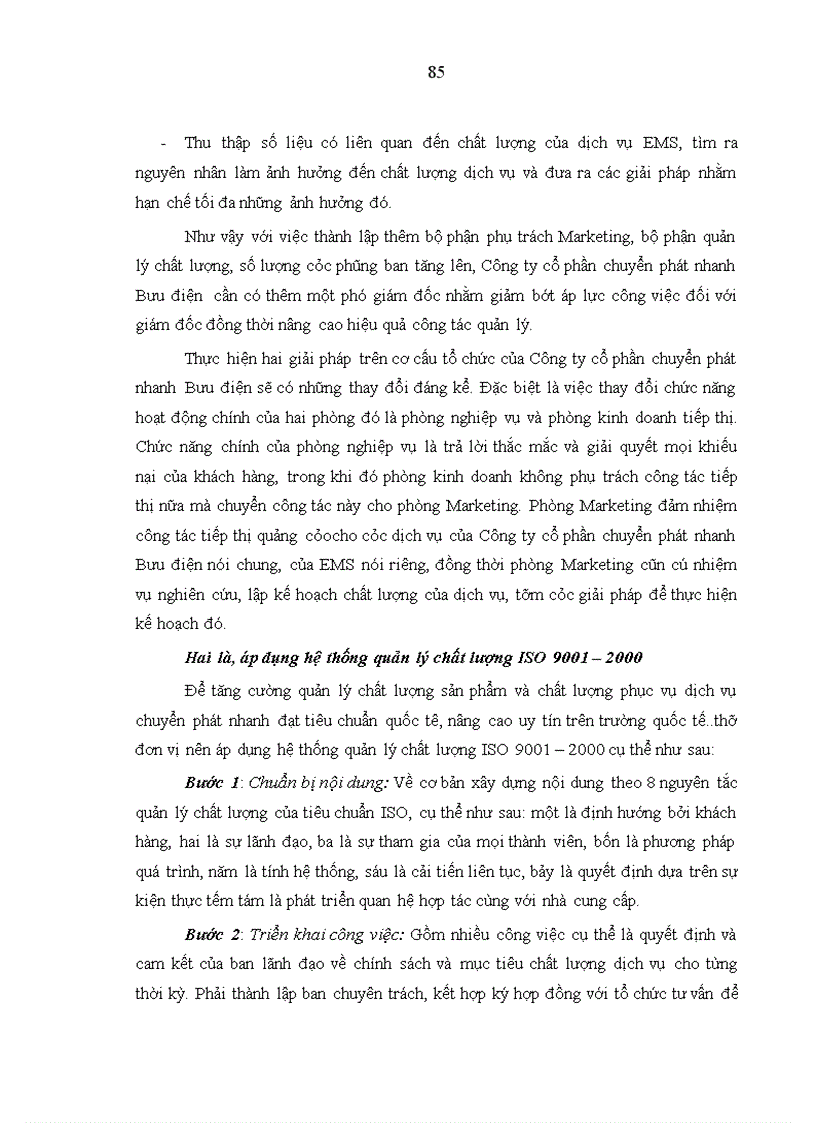 image for page Nâng cao chất lượng dịch vụ chuyển phát nhanh của Công ty CP Chuyển phát nhanh Bưu điện