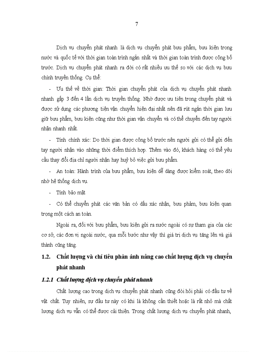 image for page Nâng cao chất lượng dịch vụ chuyển phát nhanh của Công ty CP Chuyển phát nhanh Bưu điện 1