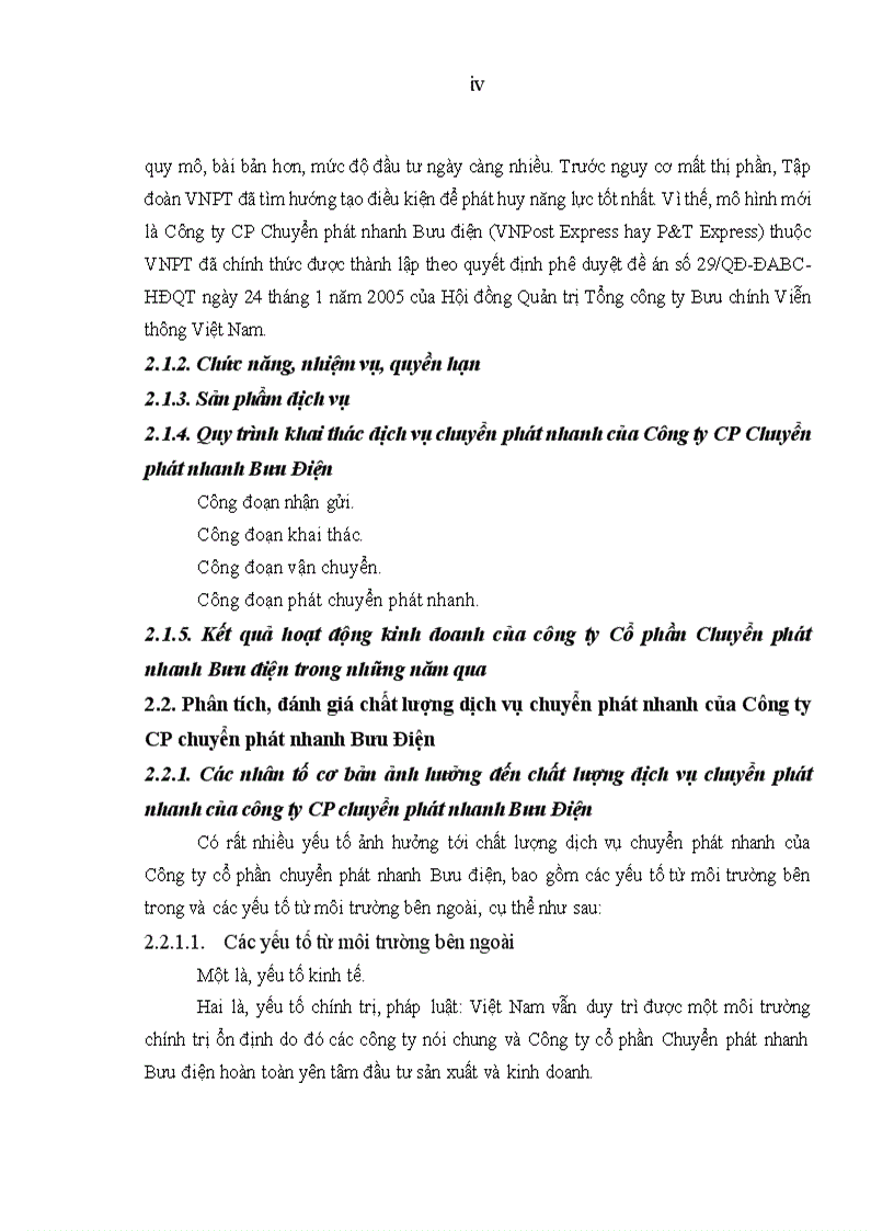 image for page Nâng cao chất lượng dịch vụ chuyển phát nhanh của Công ty CP Chuyển phát nhanh Bưu điện 5