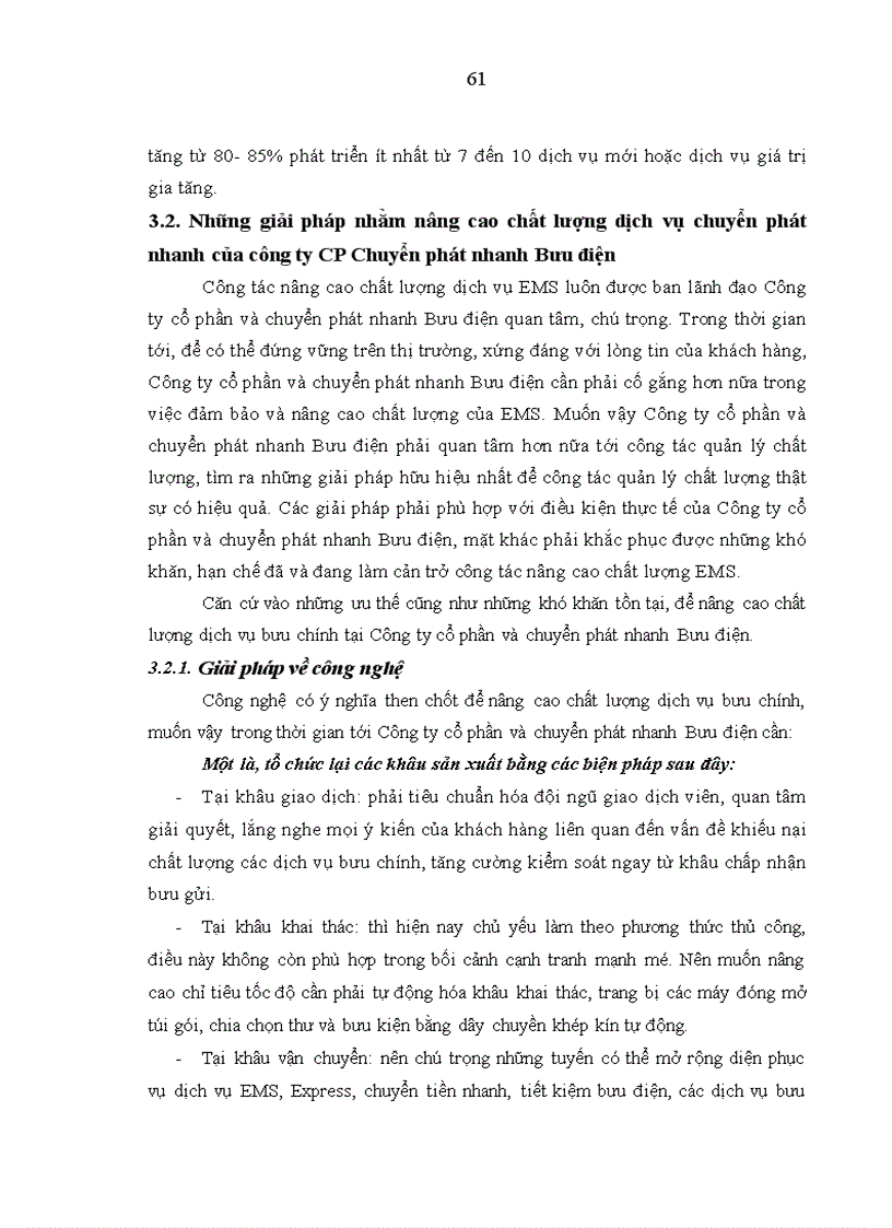 image for page Nâng cao chất lượng dịch vụ chuyển phát nhanh của Công ty CP Chuyển phát nhanh Bưu điện 5