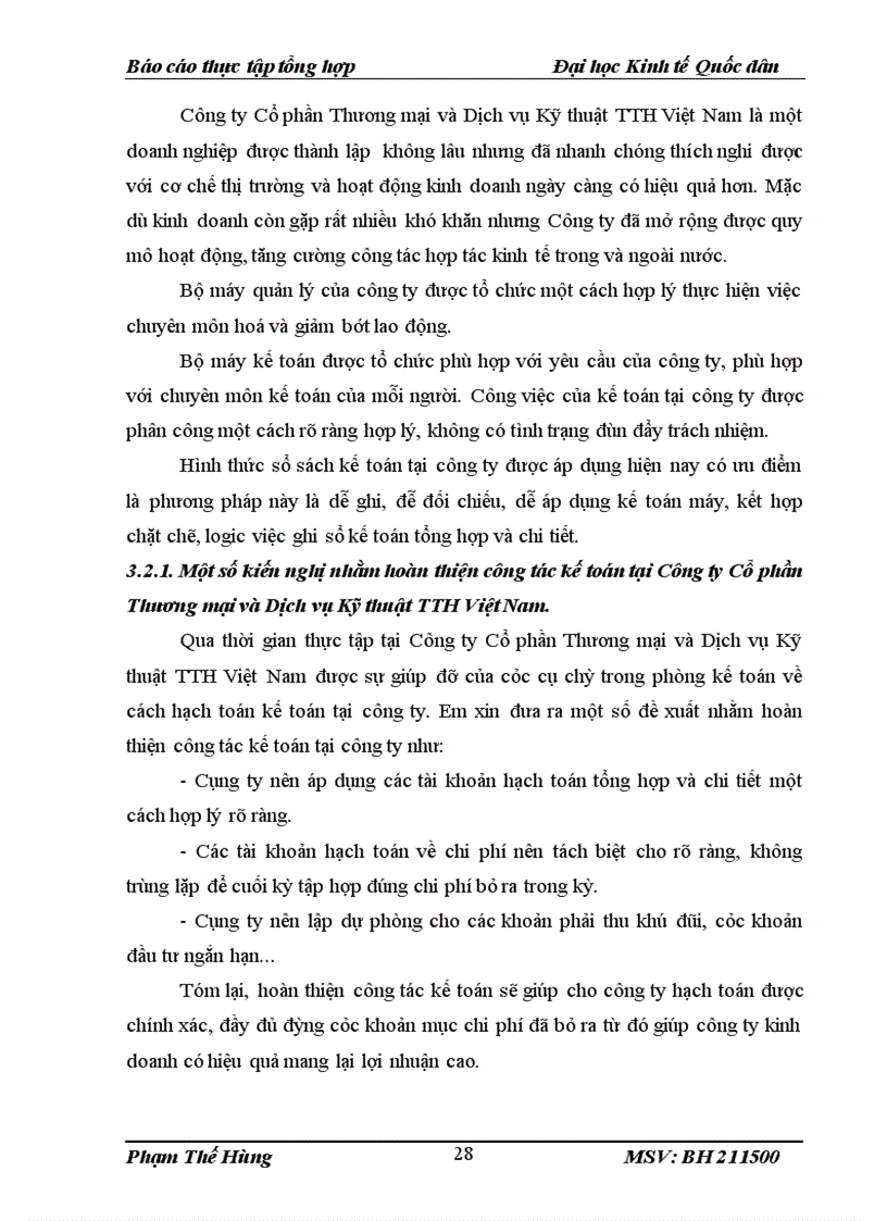 image for page Tổ chức bộ máy kế toán và hệ thống kế toán tại công ty cổ phần thương mại và dịch vụ kỹ thuật tth việt nam