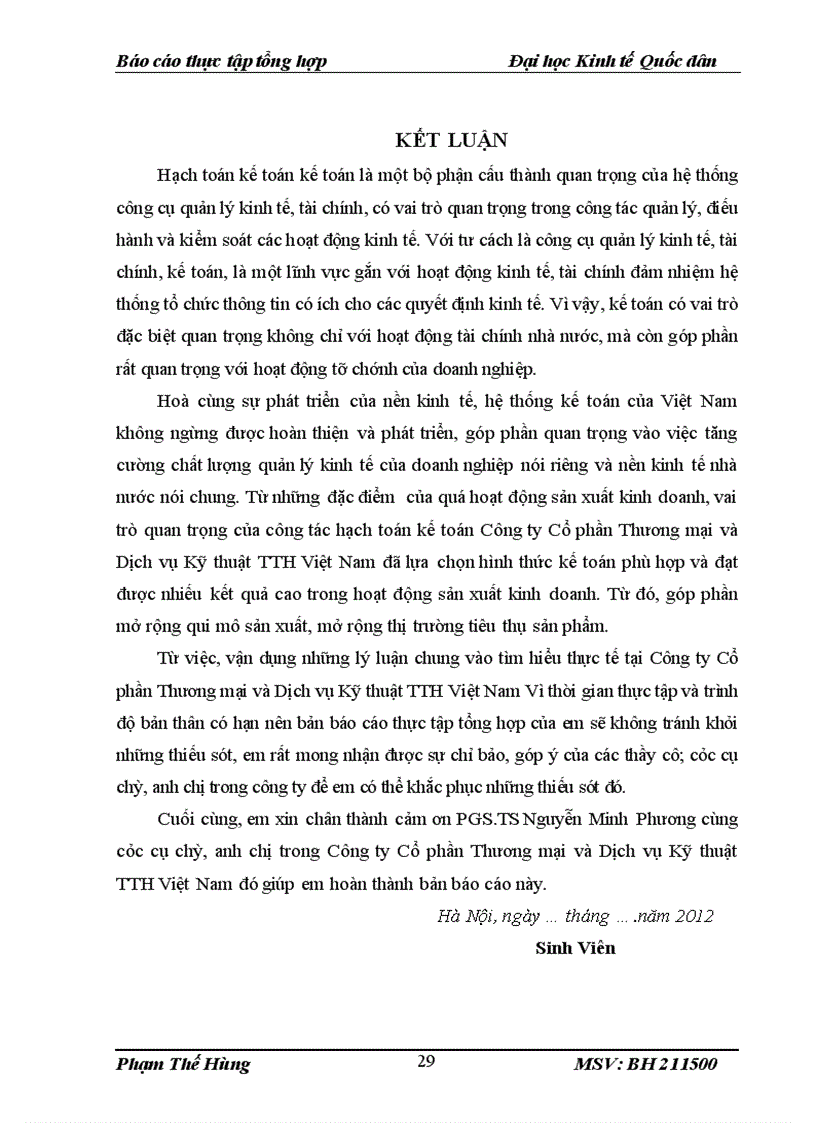 image for page Tổ chức bộ máy kế toán và hệ thống kế toán tại công ty cổ phần thương mại và dịch vụ kỹ thuật tth việt nam