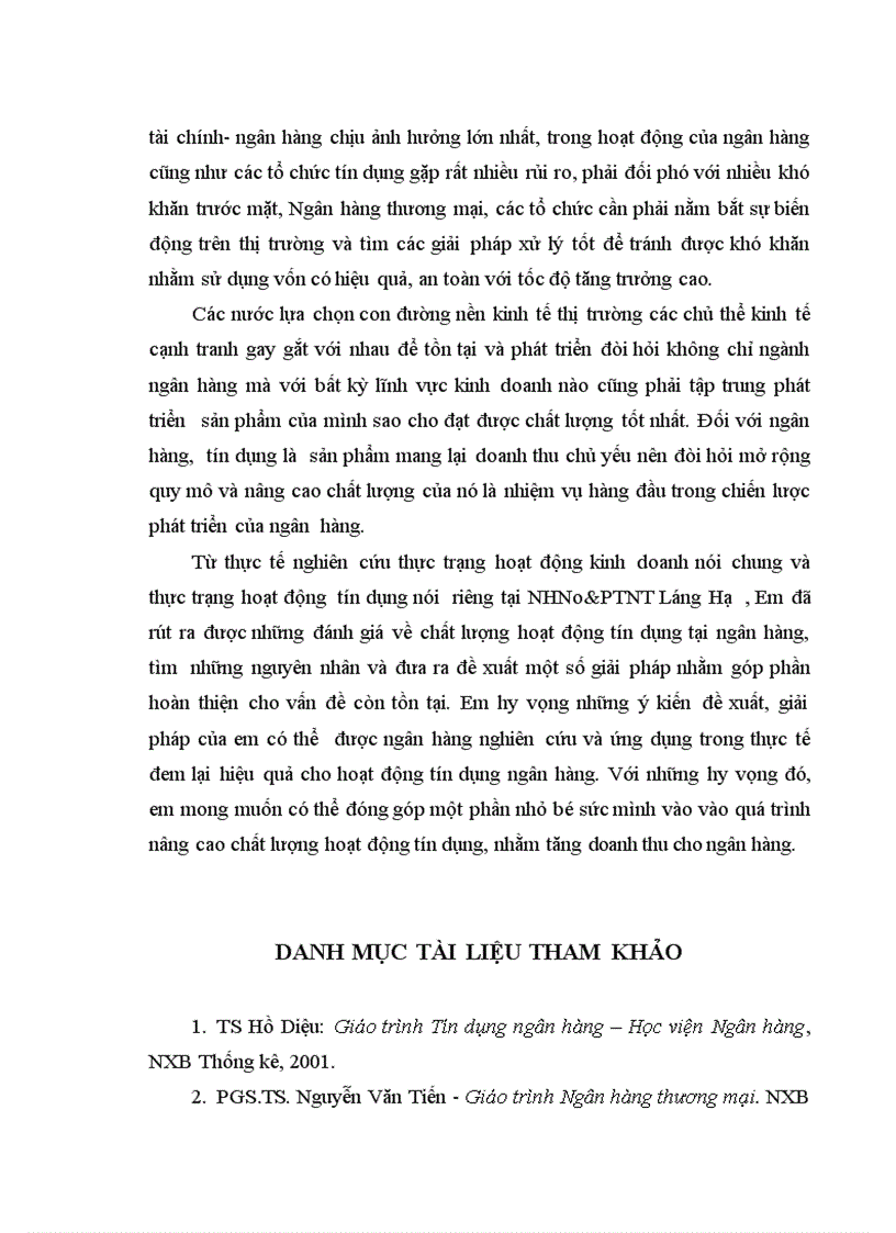 image for page Giải pháp nâng cao chất lượng tín dụng tại Ngân Hàng Nông Nghiệp và Phát Triển Nông Thôn chi nhánh Láng Hạ Hà Nội 1