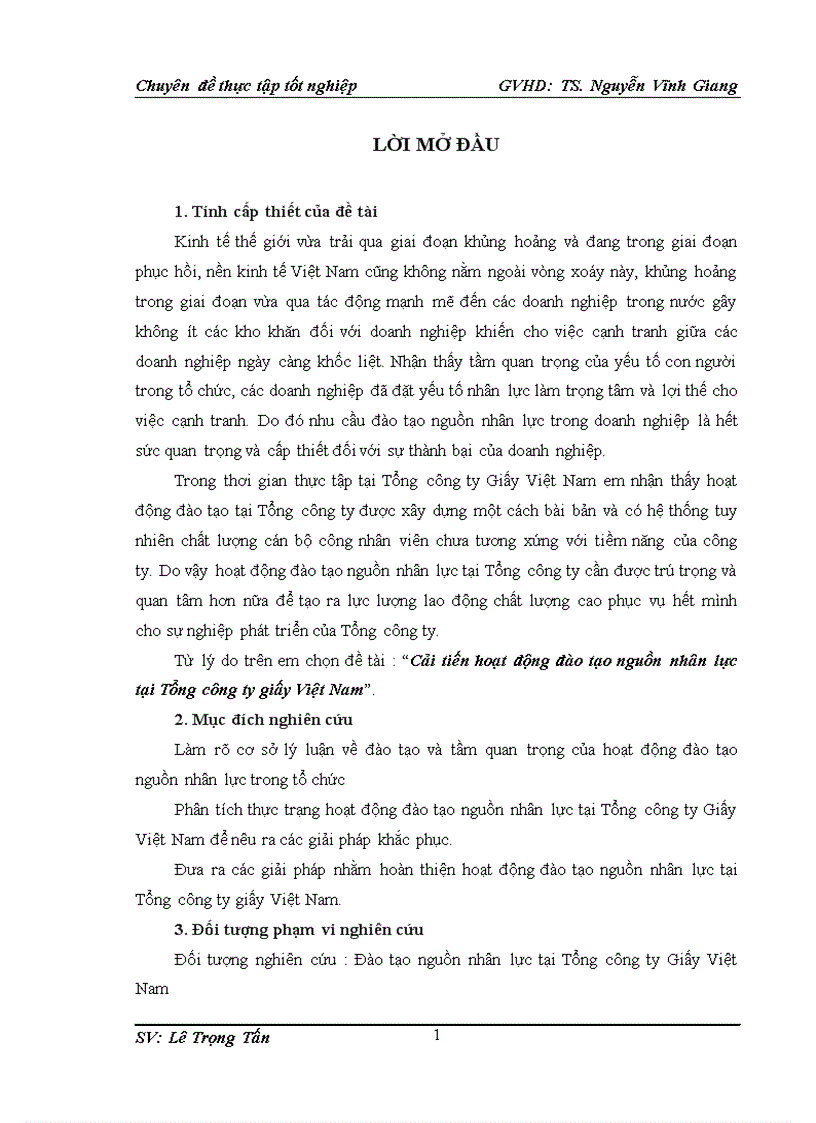 image for page Phân tích thực trạng hoạt động đào tạo nguồn nhân lực tại tổng công ty giấy việt nam