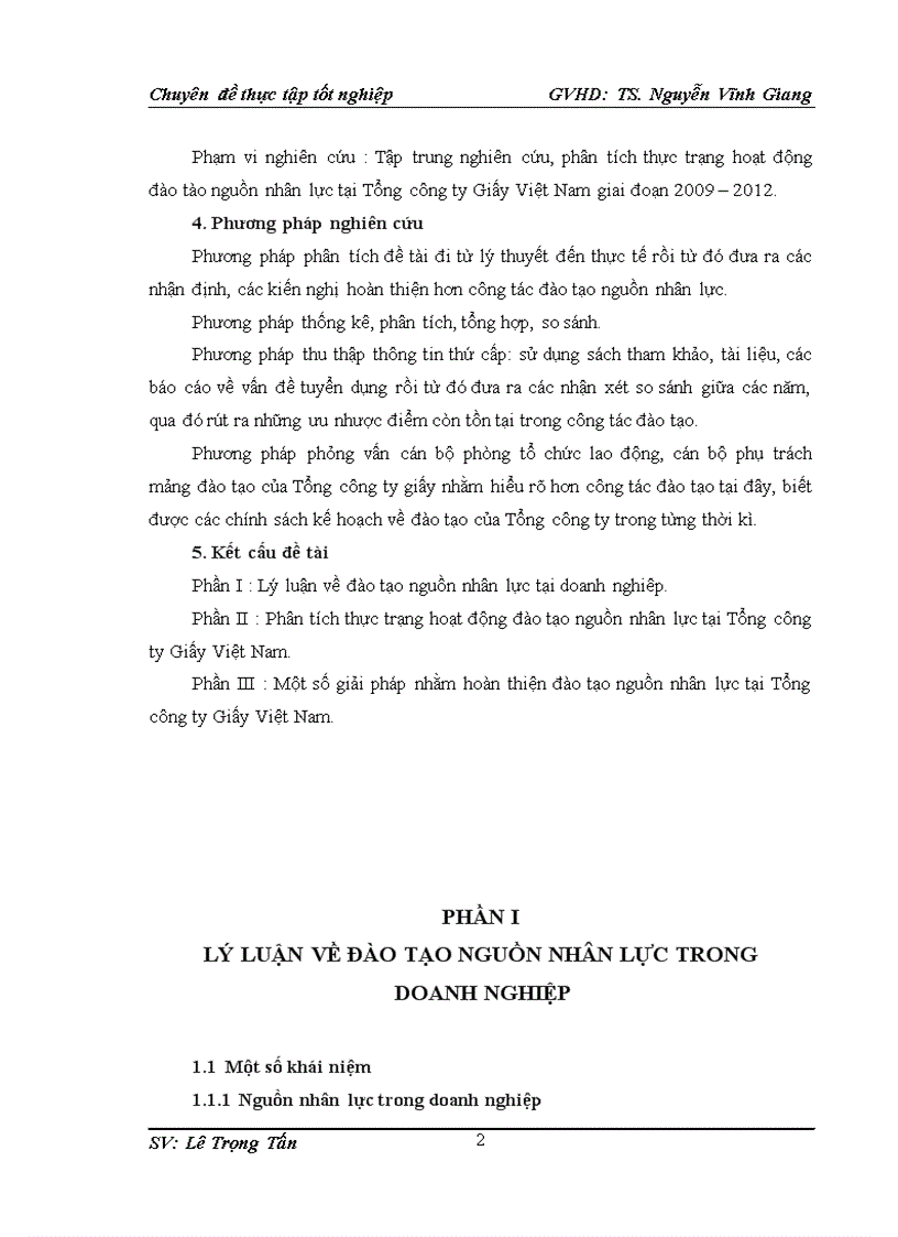 image for page Phân tích thực trạng hoạt động đào tạo nguồn nhân lực tại tổng công ty giấy việt nam
