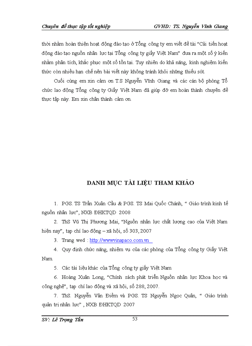 image for page Phân tích thực trạng hoạt động đào tạo nguồn nhân lực tại tổng công ty giấy việt nam