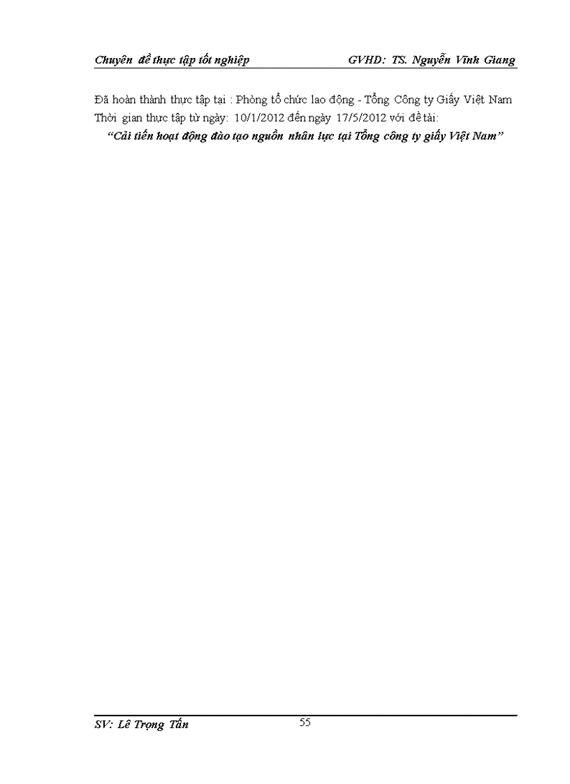 image for page Phân tích thực trạng hoạt động đào tạo nguồn nhân lực tại tổng công ty giấy việt nam