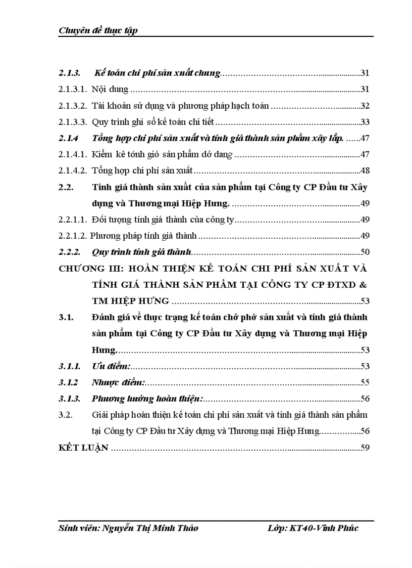 image for page Kế toán chi phí sản xuất và tính giá thành sản phẩm tại công ty cp đầu tư xây dựng và thương mại hiệp hưng