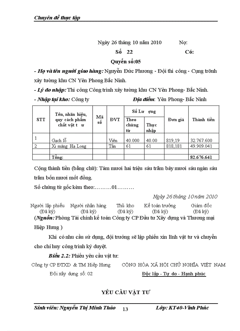 image for page Kế toán chi phí sản xuất và tính giá thành sản phẩm tại công ty cp đầu tư xây dựng và thương mại hiệp hưng