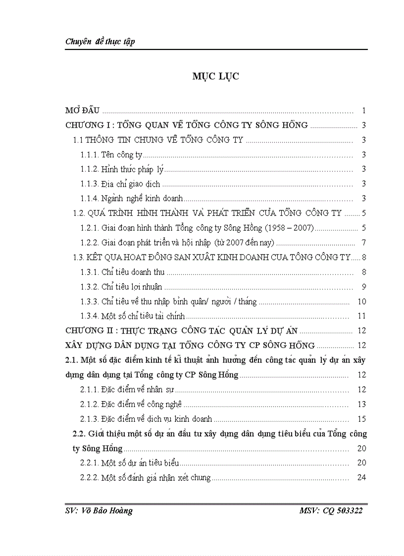 image for page Thực trạng công tác quản lý dự án xây dựng dân dụng tại tổng công ty cp sông hồng 1