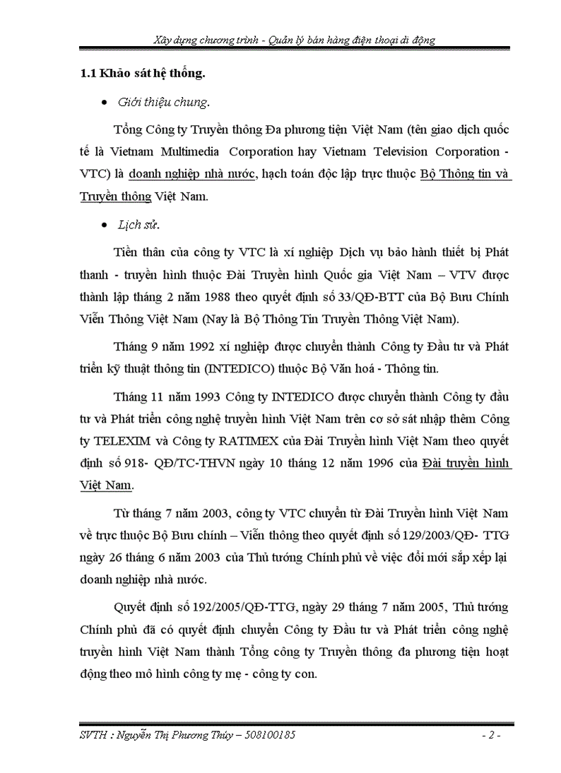 image for page Xây dựng chương trình Quản lý bán hàng điện thoại di động