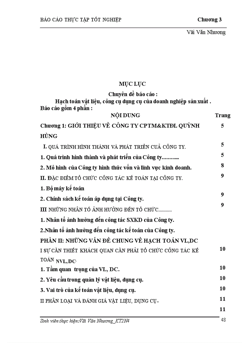 image for page Kế toán nguyên vật liệu công cụ dụng cụ tại công ty CPTM và kĩ thuật điện lạnh Quỳnh Hùng