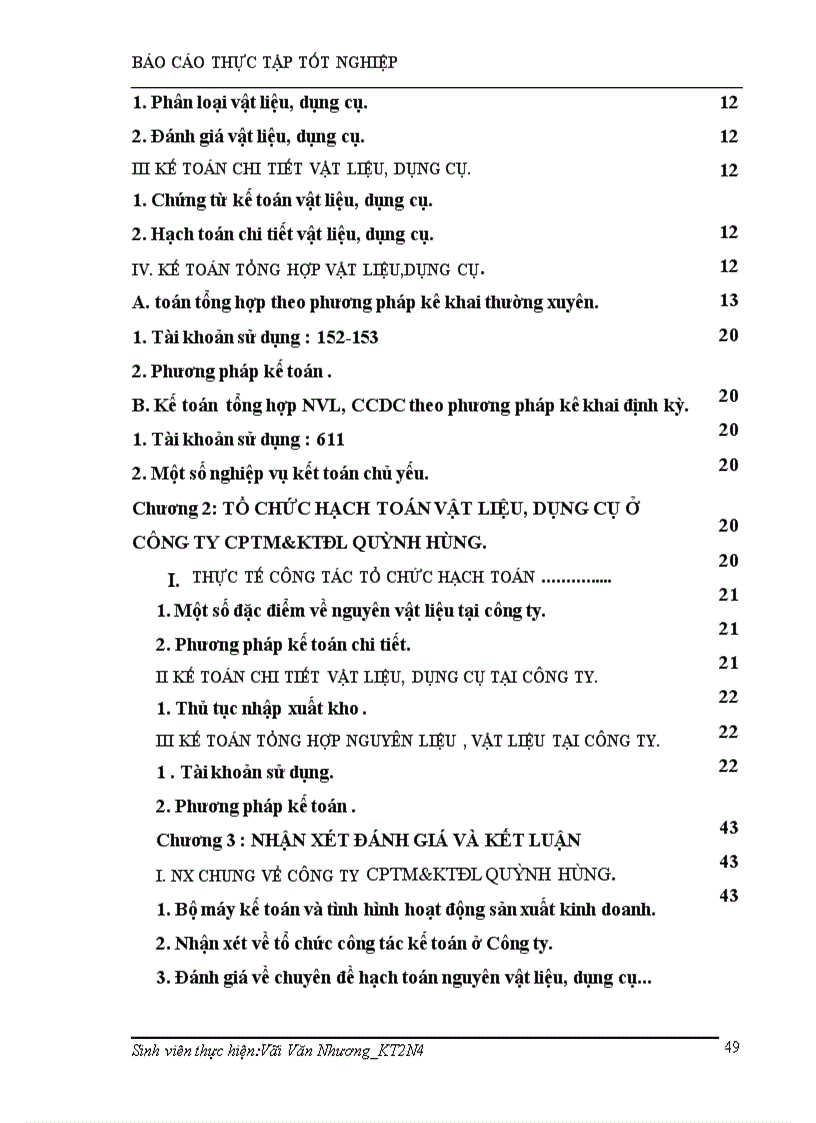 image for page Kế toán nguyên vật liệu công cụ dụng cụ tại công ty CPTM và kĩ thuật điện lạnh Quỳnh Hùng