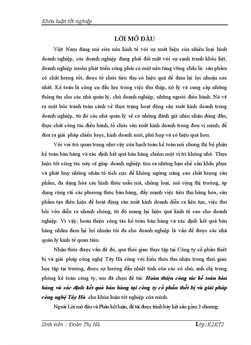 image for page KẾ TOÁN BÁN HÀNG VÀ XÁC ĐỊNH KẾT QUẢ BÁN HÀNG tại Công ty CỔ PHẦN THIẾT BỊ VÀ GIẢI PHÁP CễNG NGHỆ TÂY HÀ