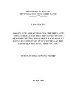 Nghiên cứu ảnh hưởng của chế phẩm hữu cơ sinh học chất điều tiết sinh trưởng đến sinh trưởng phát triển và năng suất giống lúa thuần bc 15 vụ chiêm xuân 2011 tại huyện phù ninh tỉnh phú thọ