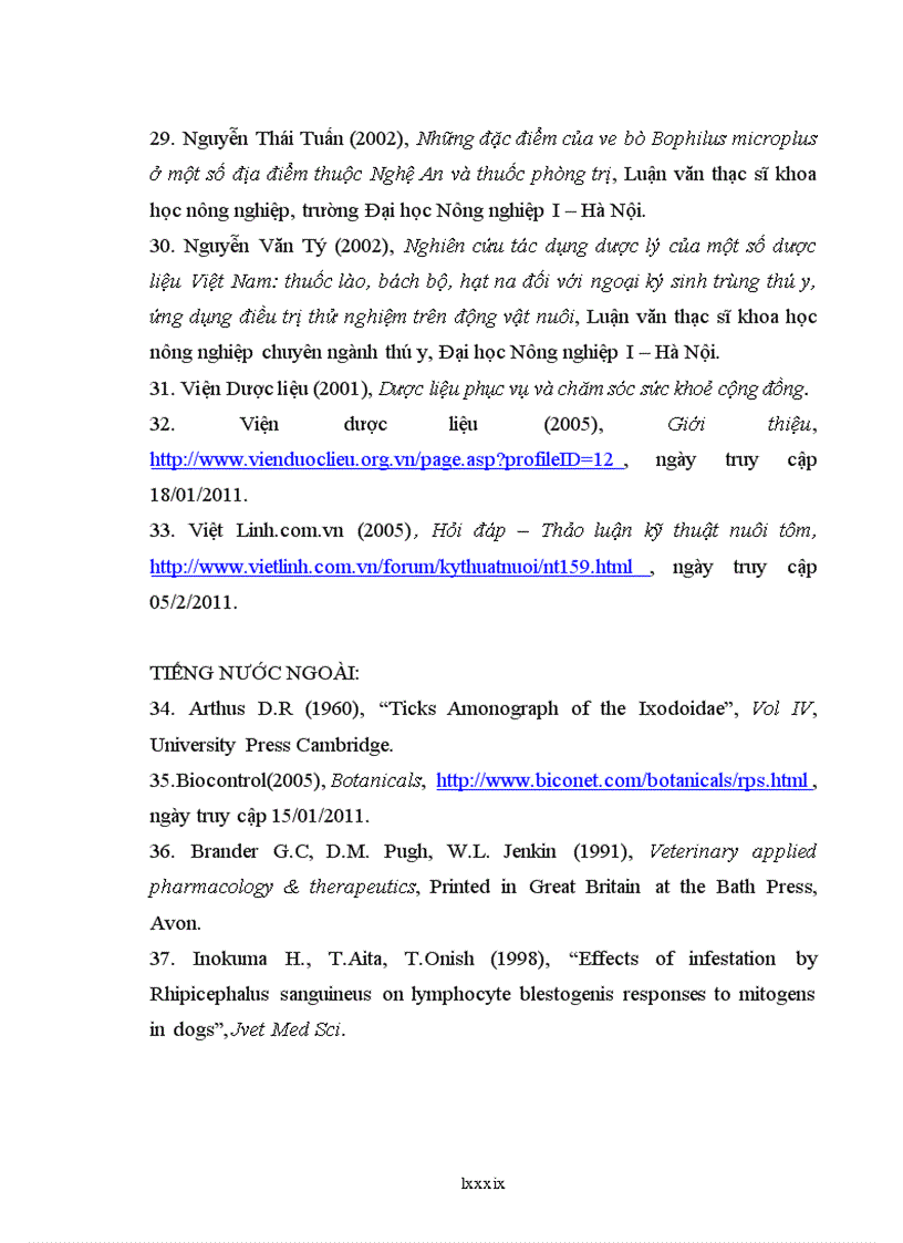 image for page Nghiên cứu tác dụng diệt ve Ixodidae ký sinh trên bò của các dạng thuốc chế từ cây thuốc cá và ứng dụng điều trị 1