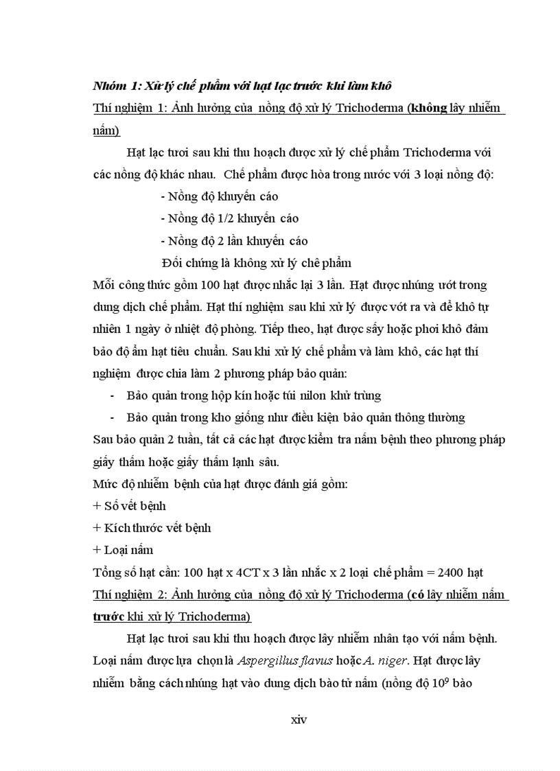 image for page Nghiên cứu sử dụng chế phẩm nấm đối kháng Trichoderma phòng chống bệnh hại chính do nấm gây ra trên nguyên liệu lạc trong kho bảo quản tại tỉnh Bắc Giang