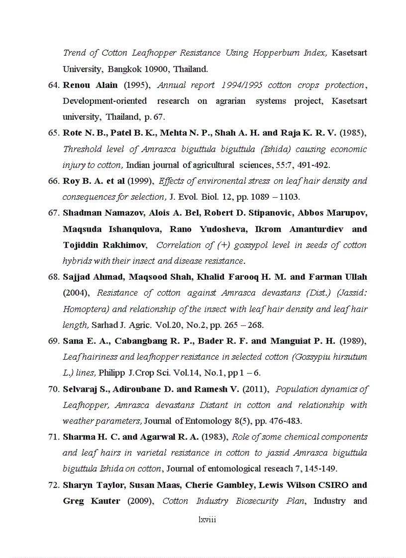 image for page Tìm hiểu mối quan hệ giữa một số đặc điểm hình thái và khả năng kháng rầy xanh hai chấm amrassca devastans của một số giống bông