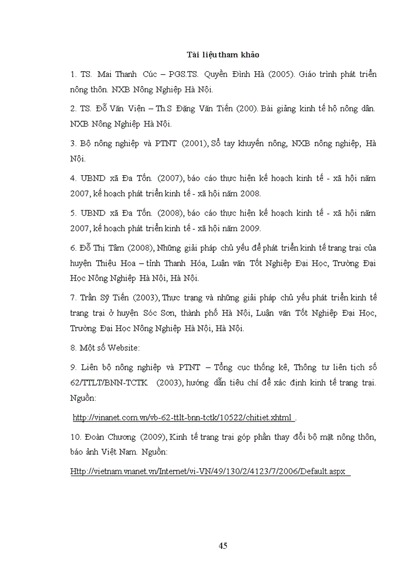 image for page Thực trạng và giải pháp phát triển kinh tế trang trại ở xã đa tốn huyện gia lâm thành phố hà nội
