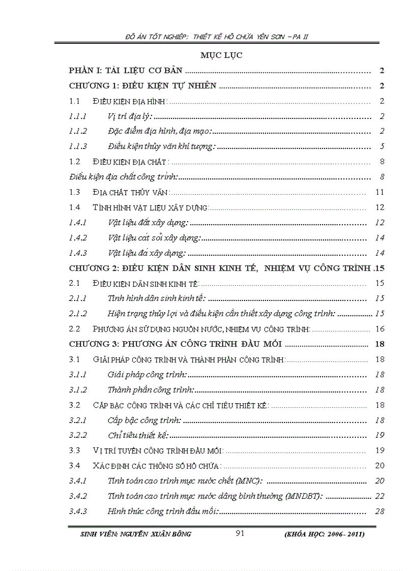 image for page Thiết kế hồ chứa Yên Sơn