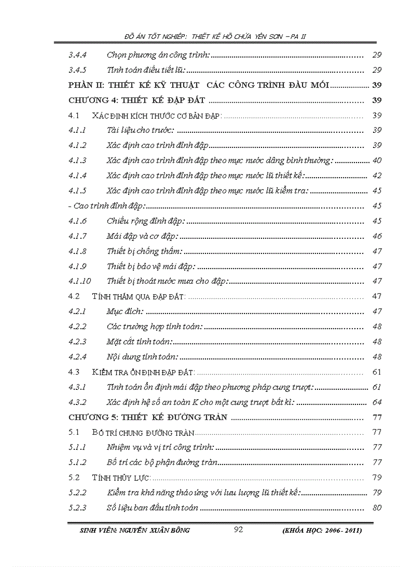 image for page Thiết kế hồ chứa Yên Sơn