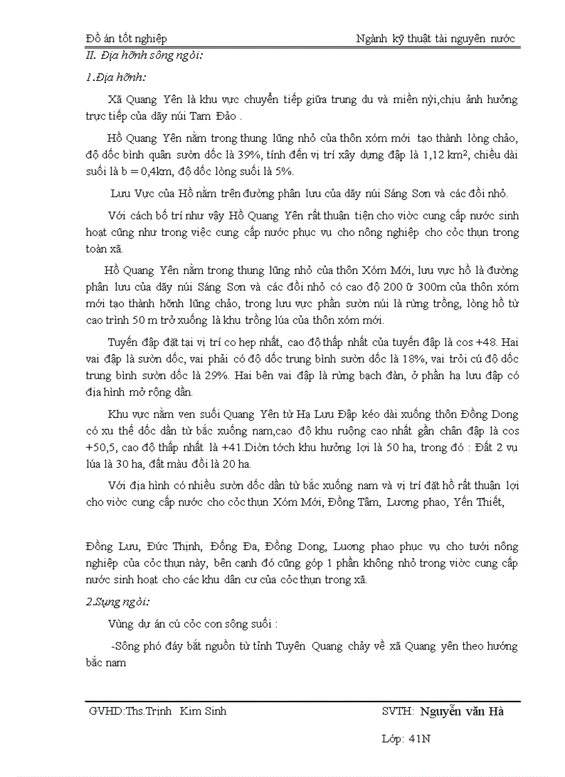 image for page Quy hoạch hệ thống tưới hồ Quang yên Vĩnh Phúc