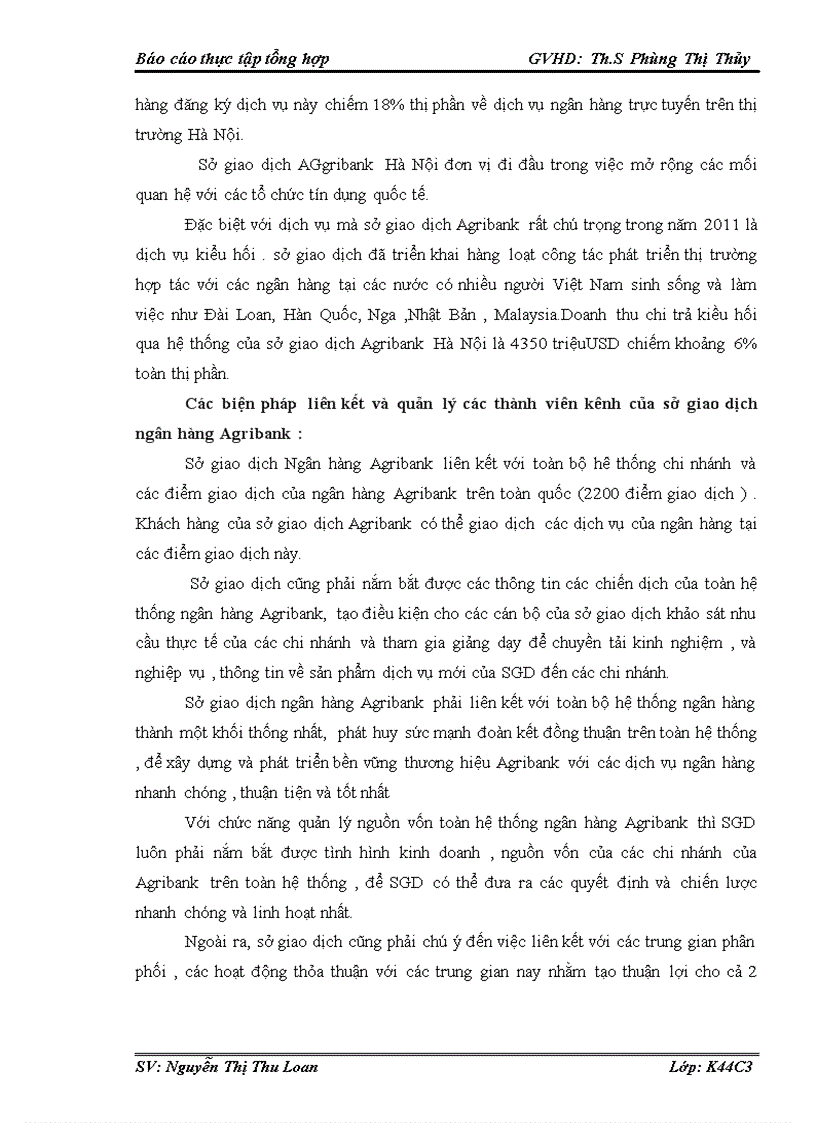 image for page Tình hình tổ chức hoạt động kinh doanh và hoạt động marketing của sở giao dịch ngân hàng nông nghiệp và phát triển nông thôn VIỆT NAM
