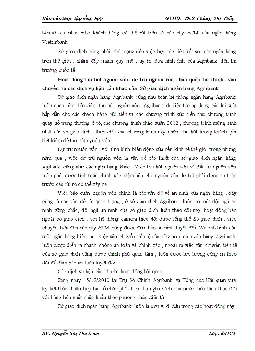 image for page Tình hình tổ chức hoạt động kinh doanh và hoạt động marketing của sở giao dịch ngân hàng nông nghiệp và phát triển nông thôn VIỆT NAM