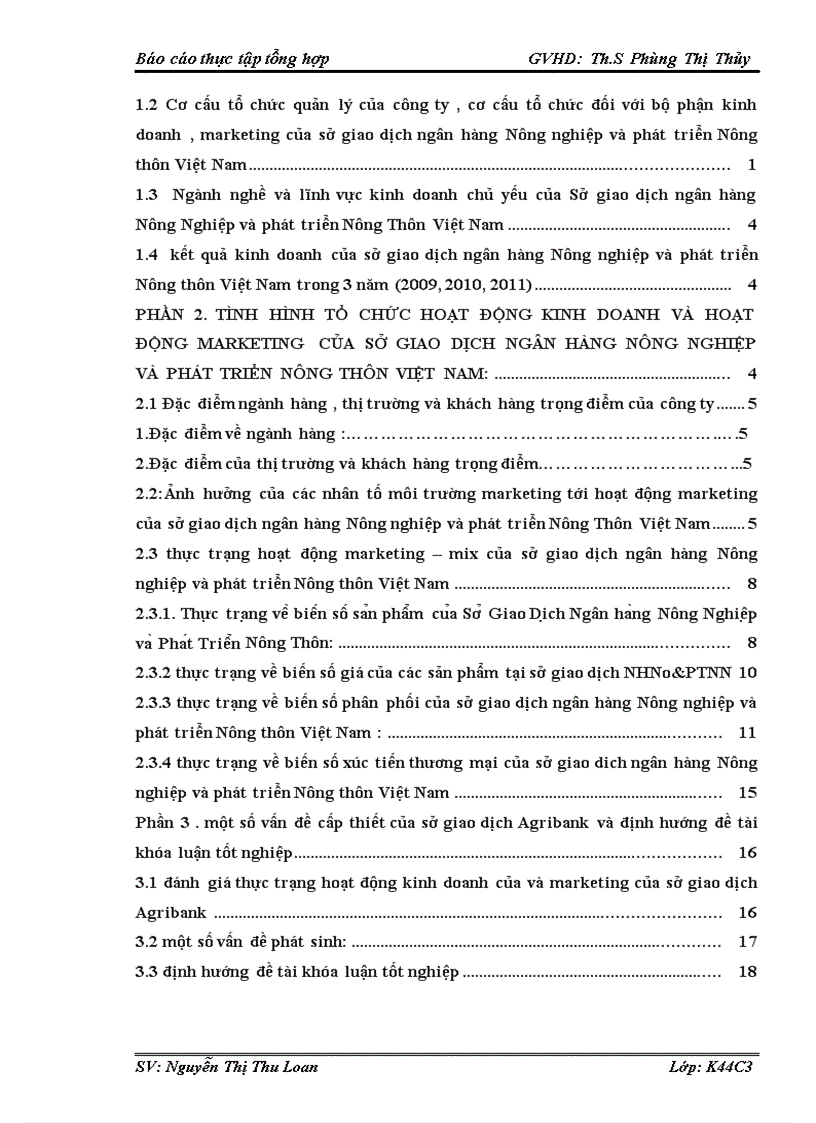 image for page Tình hình tổ chức hoạt động kinh doanh và hoạt động marketing của sở giao dịch ngân hàng nông nghiệp và phát triển nông thôn VIỆT NAM