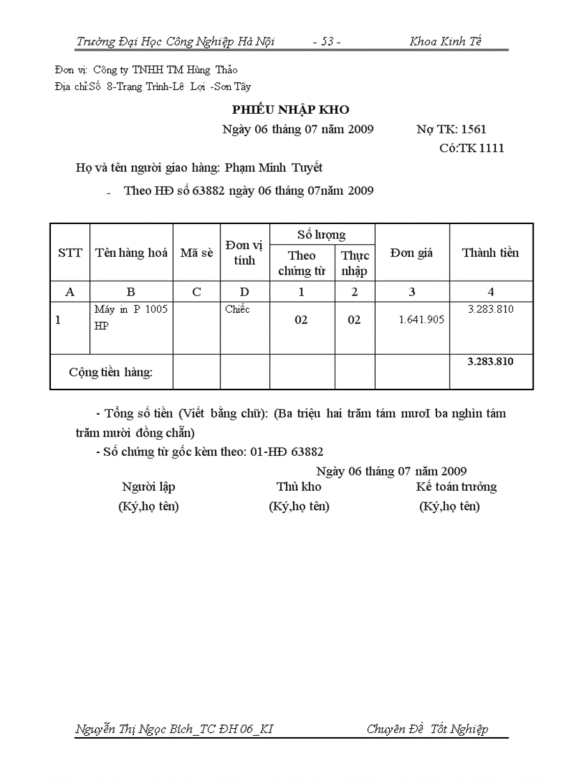 image for page Hoàn thiện kế toán bán hàng và xác định kết quả bán hàng tại công ty TNHH TM Hùng Thảo