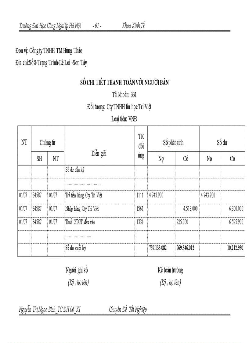 image for page Hoàn thiện kế toán bán hàng và xác định kết quả bán hàng tại công ty TNHH TM Hùng Thảo