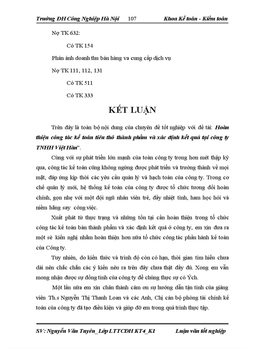 image for page Hoàn thiện kế toán tiêu thụ thành phẩm và xác định kết quả tại công ty TNHH Việt Hàn