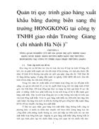 Quản trị quy trình giao hàng xuất khẩu bằng đường biển sang thị trường HONGKONG tại công ty TNHH giao nhận Trường Giang chi nhánh Hà Nội