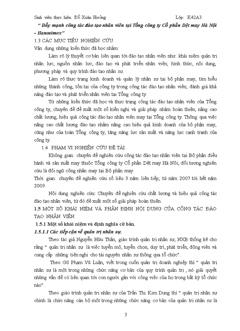 image for page Đẩy mạnh công tác đào tạo nhân viên tại tổng công ty cổ phần dệt may hà nội hanosimex