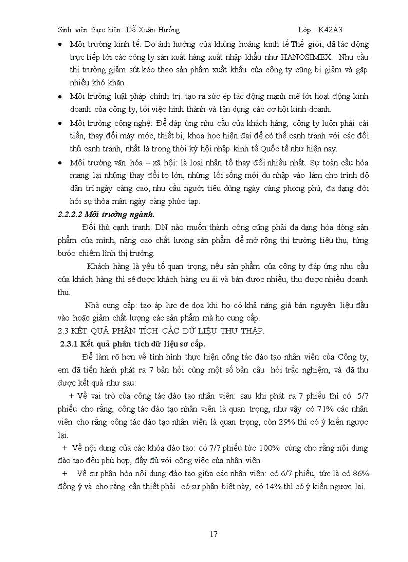 image for page Đẩy mạnh công tác đào tạo nhân viên tại tổng công ty cổ phần dệt may hà nội hanosimex