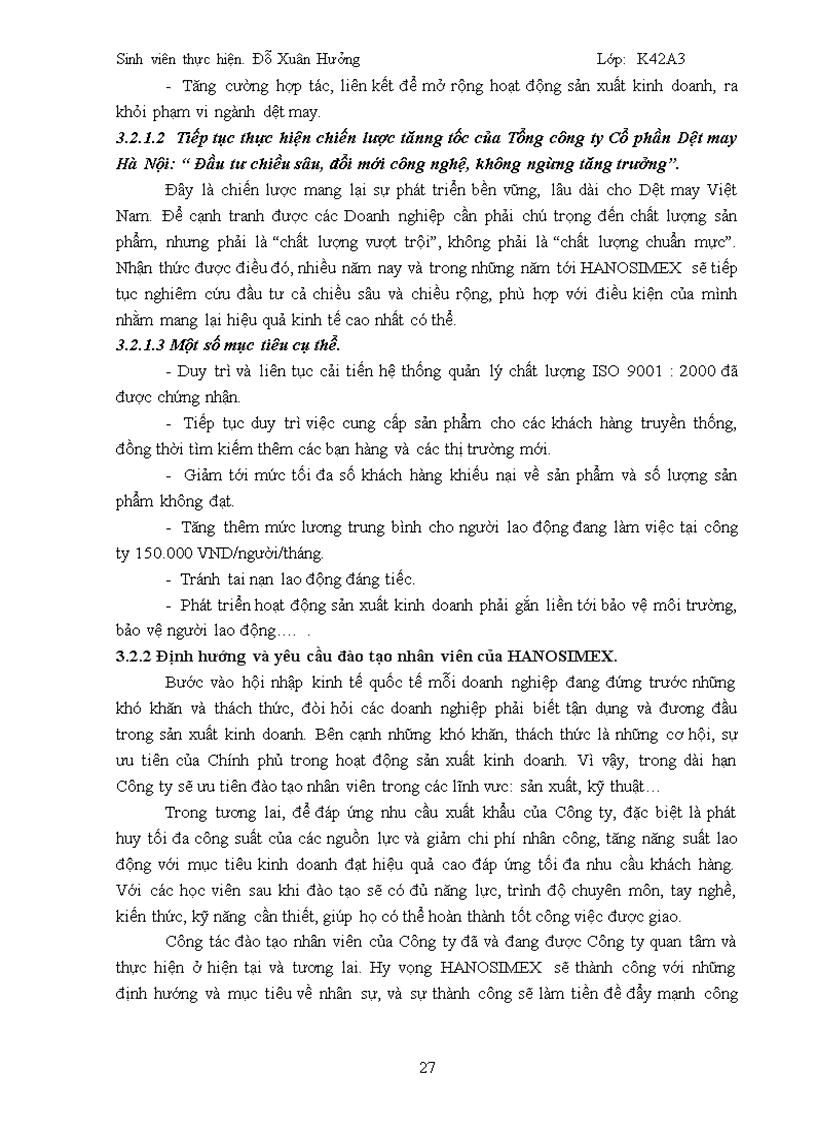 image for page Đẩy mạnh công tác đào tạo nhân viên tại tổng công ty cổ phần dệt may hà nội hanosimex