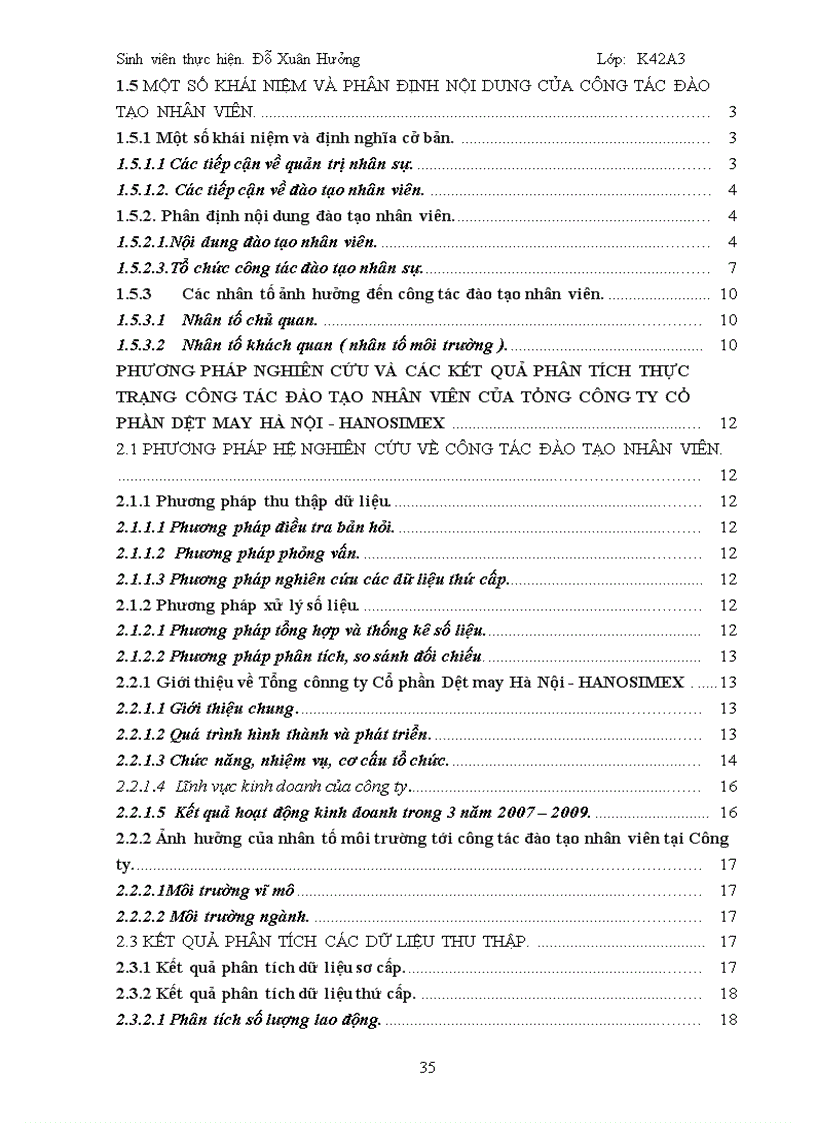 image for page Đẩy mạnh công tác đào tạo nhân viên tại tổng công ty cổ phần dệt may hà nội hanosimex